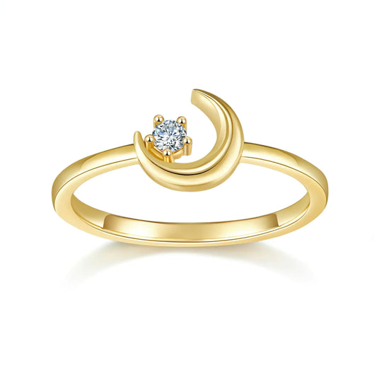 14K Gold Plated Rings- Cubic Zirconia Simulated Diamond Band Ring